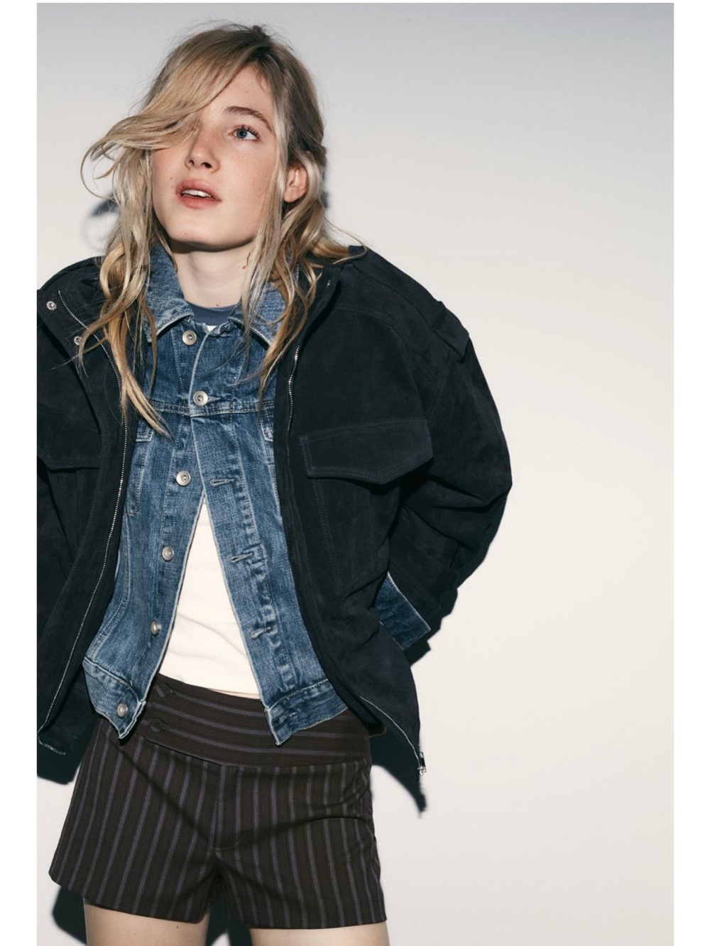 Zara 100% Suede Leather Pocket Jacket NWT - Picture 7 of 16